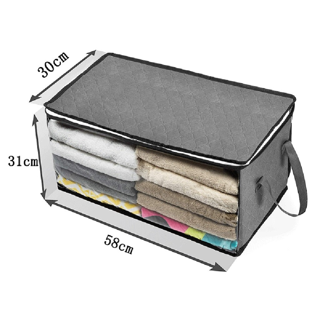 Non-Woven Fabric Folding 2 Pcs Clothes Storage Box