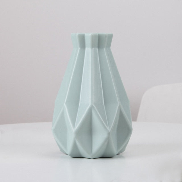 Flower Vase Decoration Home Plastic Vase White Imitation Ceramic Flower Pot Flower Basket Nordic Decoration Vases for Flowers