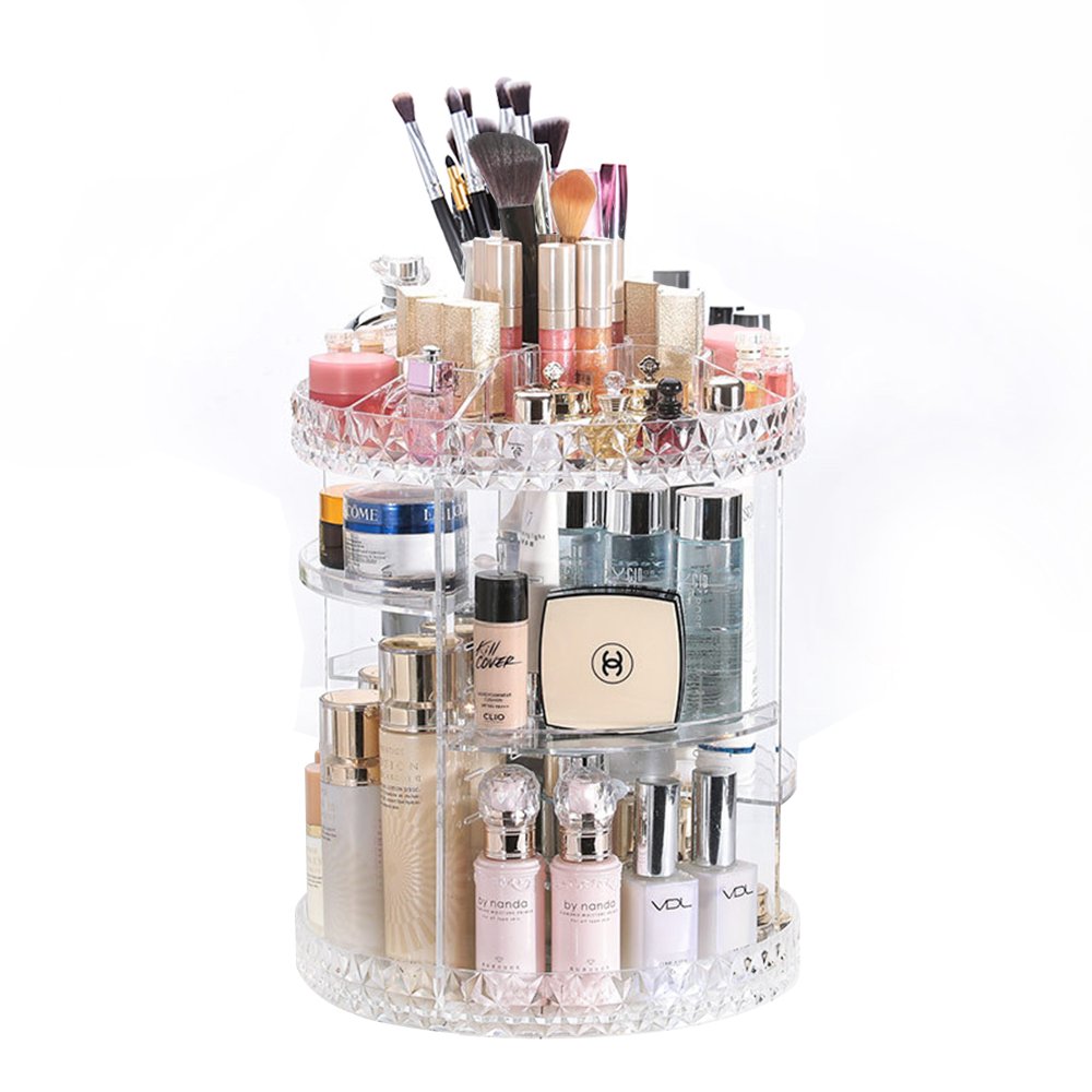 360-Degree Rotating Makeup Organizer