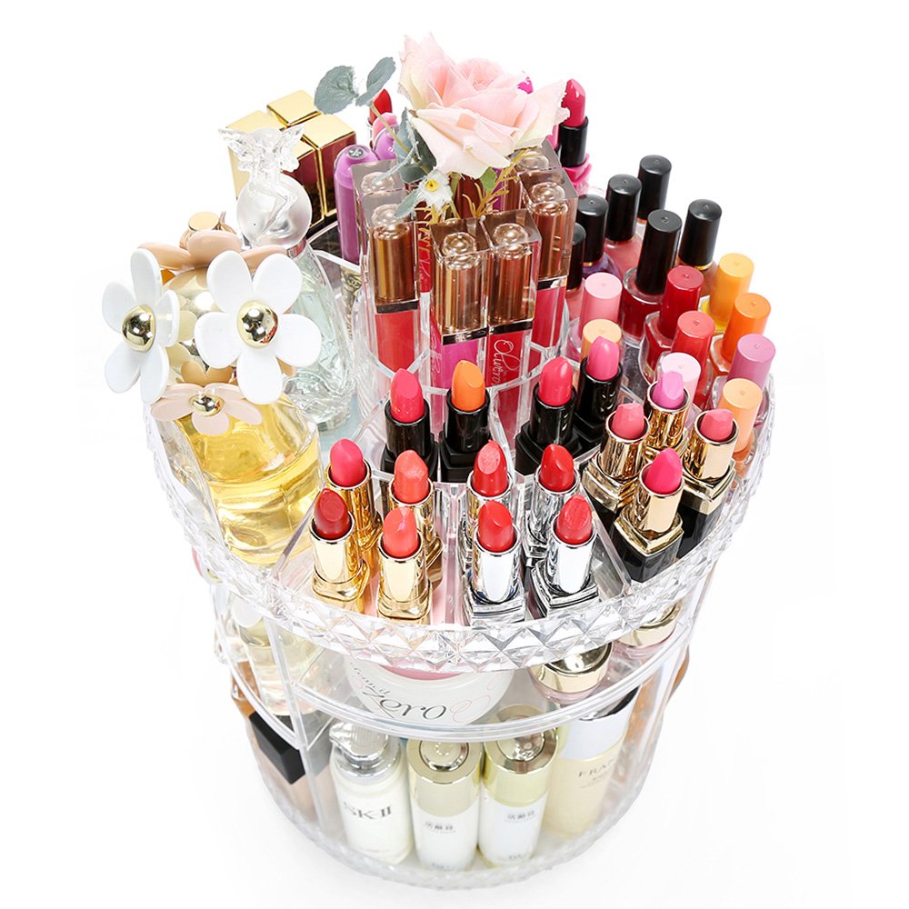 360-Degree Rotating Makeup Organizer