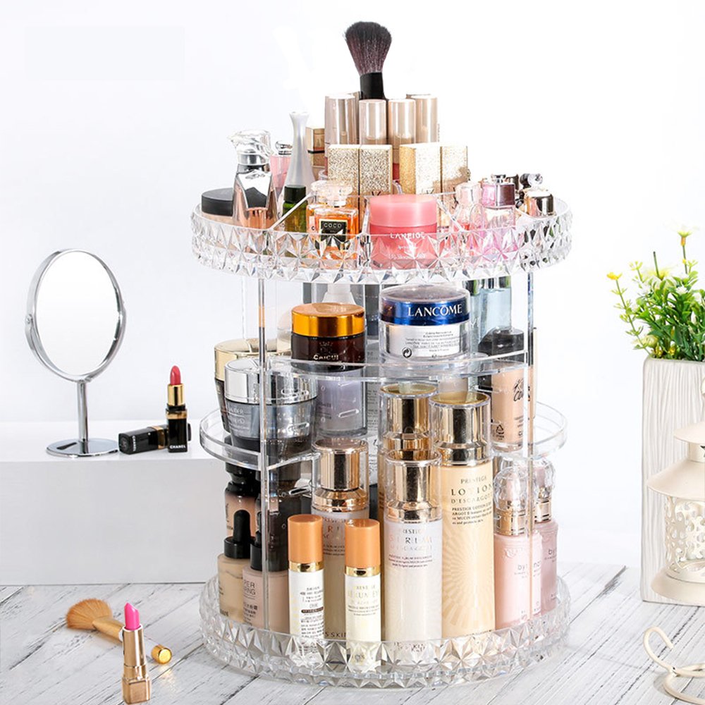 360-Degree Rotating Makeup Organizer