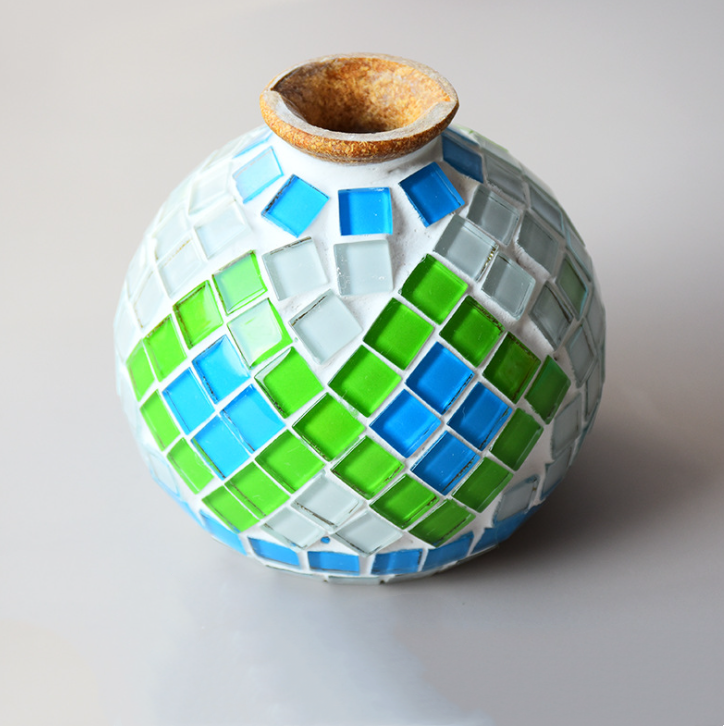 Mine Shaped DIY Mosaic Vase