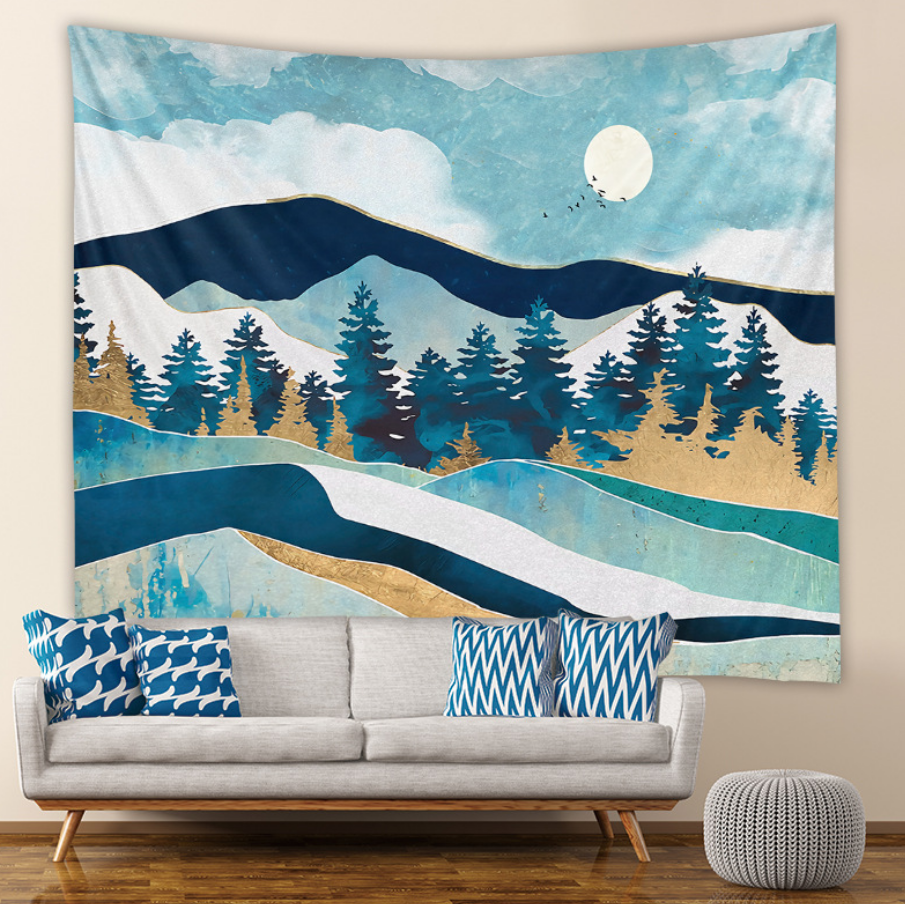 Mountains Tapestries 180*230cm/5'9*7'5ft