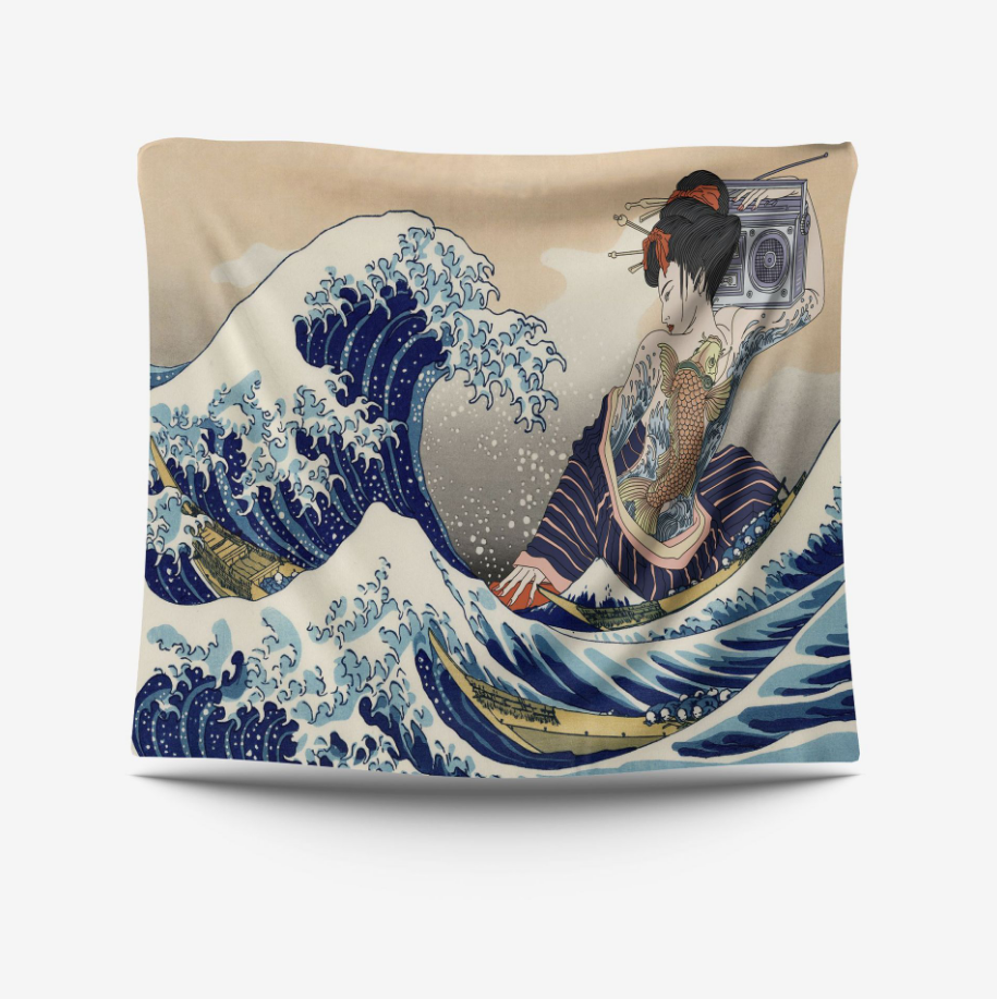 Ukiyo-e The Great Wave off Kanagawa Tapestries