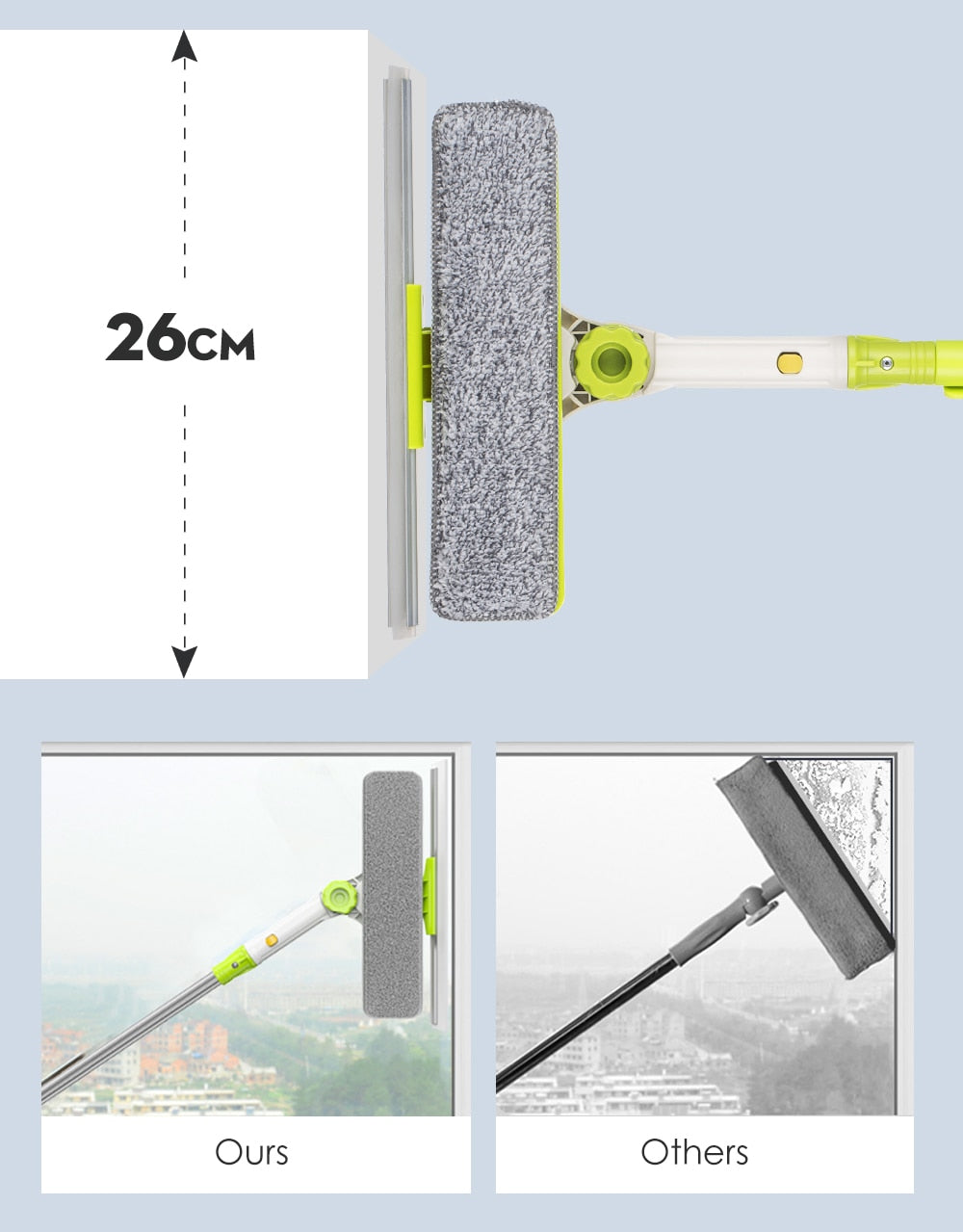 Rotatable Window Cleaning Brush