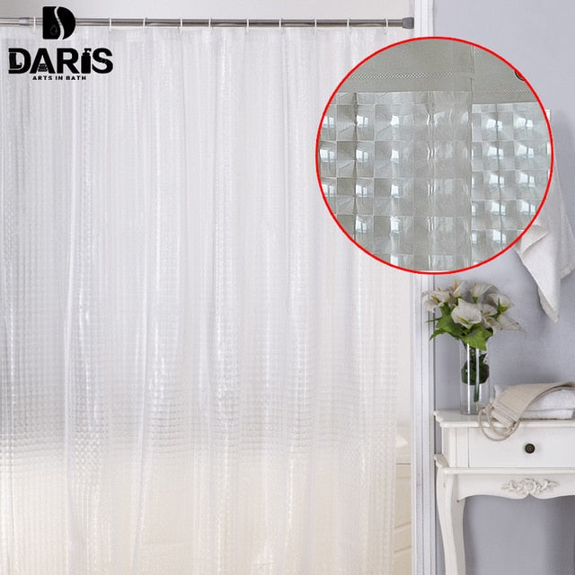 Plastic PEVA 3D Waterproof Shower Curtain