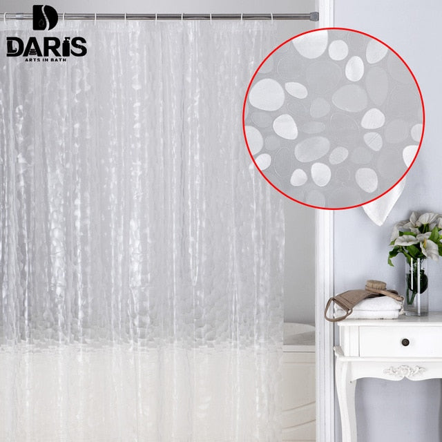 Plastic PEVA 3D Waterproof Shower Curtain