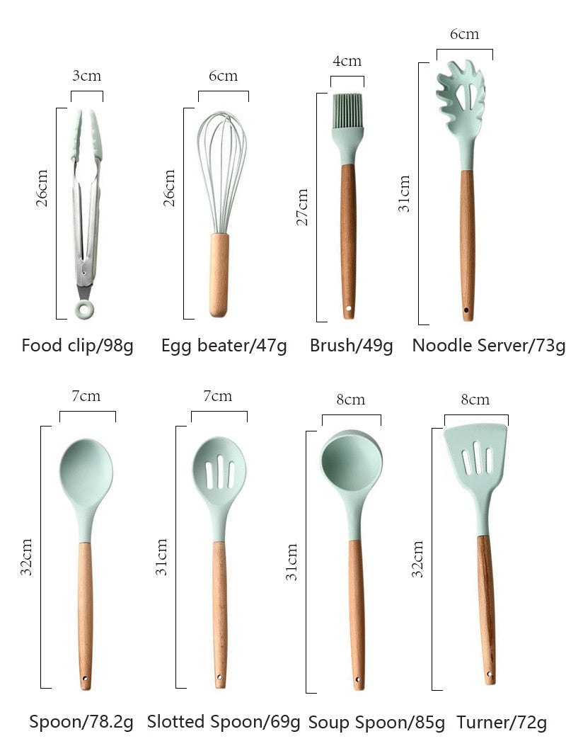 Silicone Cooking Utensils Set