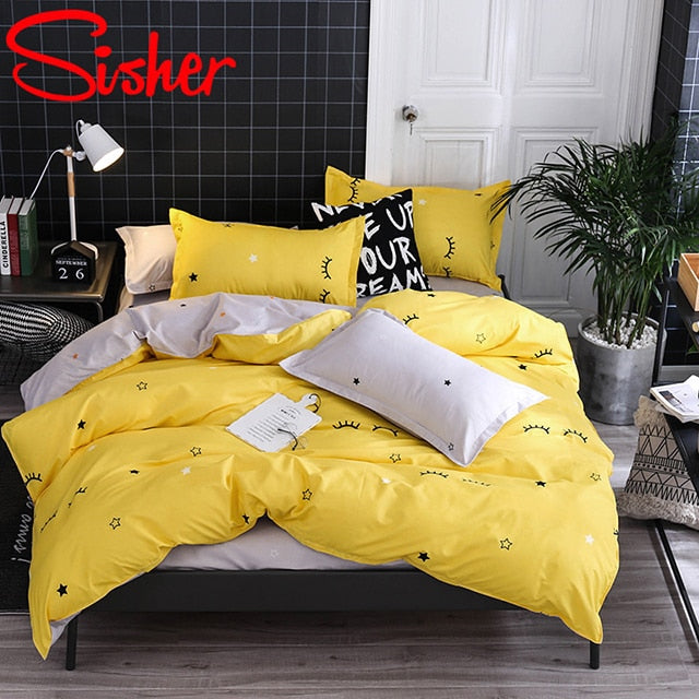 Sisher Bedding Set With Pillowcase Duvet Cover