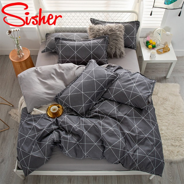 Sisher Bedding Set With Pillowcase Duvet Cover