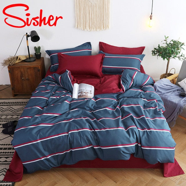 Sisher Bedding Set With Pillowcase Duvet Cover