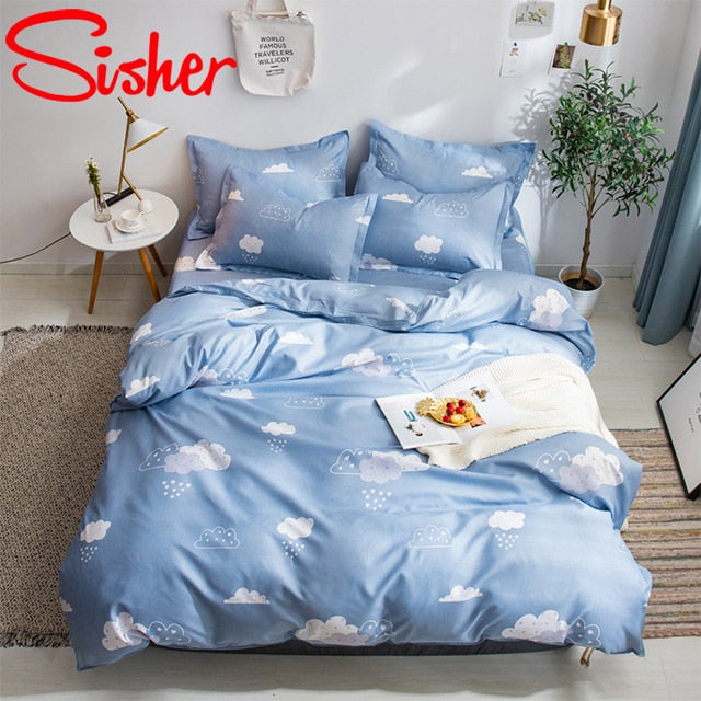 Sisher Bedding Set With Pillowcase Duvet Cover