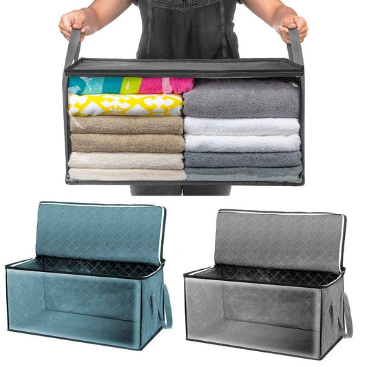 Non-Woven  Fabric Folding 2 Pcs Clothes Storage Box