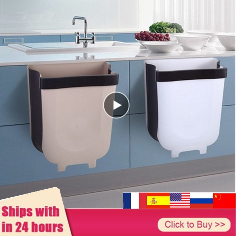 5L 9L Wall Hanging Folding Waste Bin