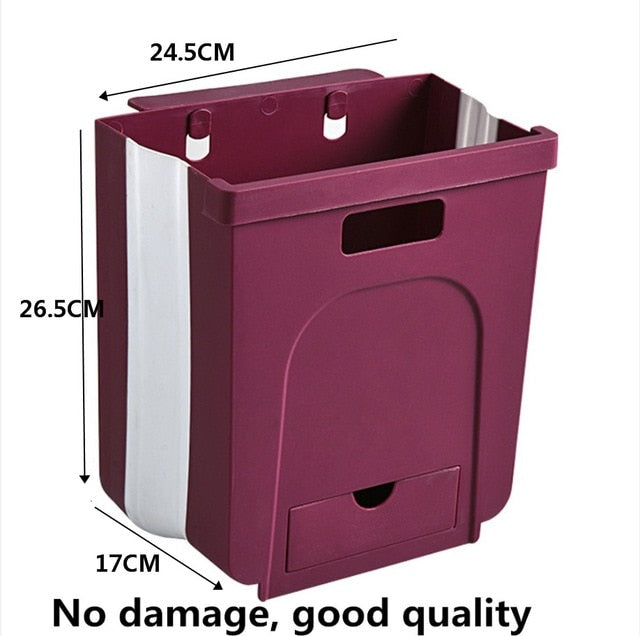 5L 9L Wall Hanging Folding Waste Bin