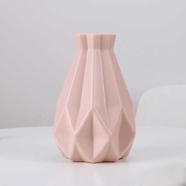 Flower Vase Decoration Home Plastic Vase White Imitation Ceramic Flower Pot Flower Basket Nordic Decoration  Vases for Flowers