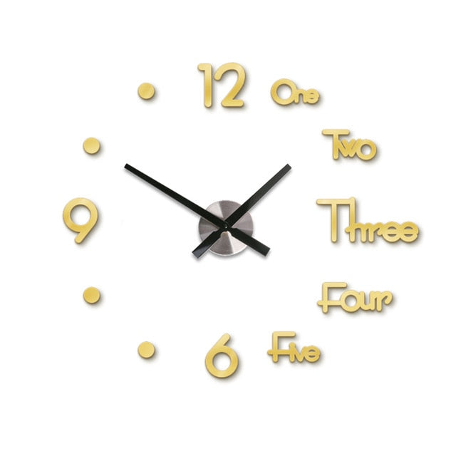 Digital Wall Clock 3D Sticker