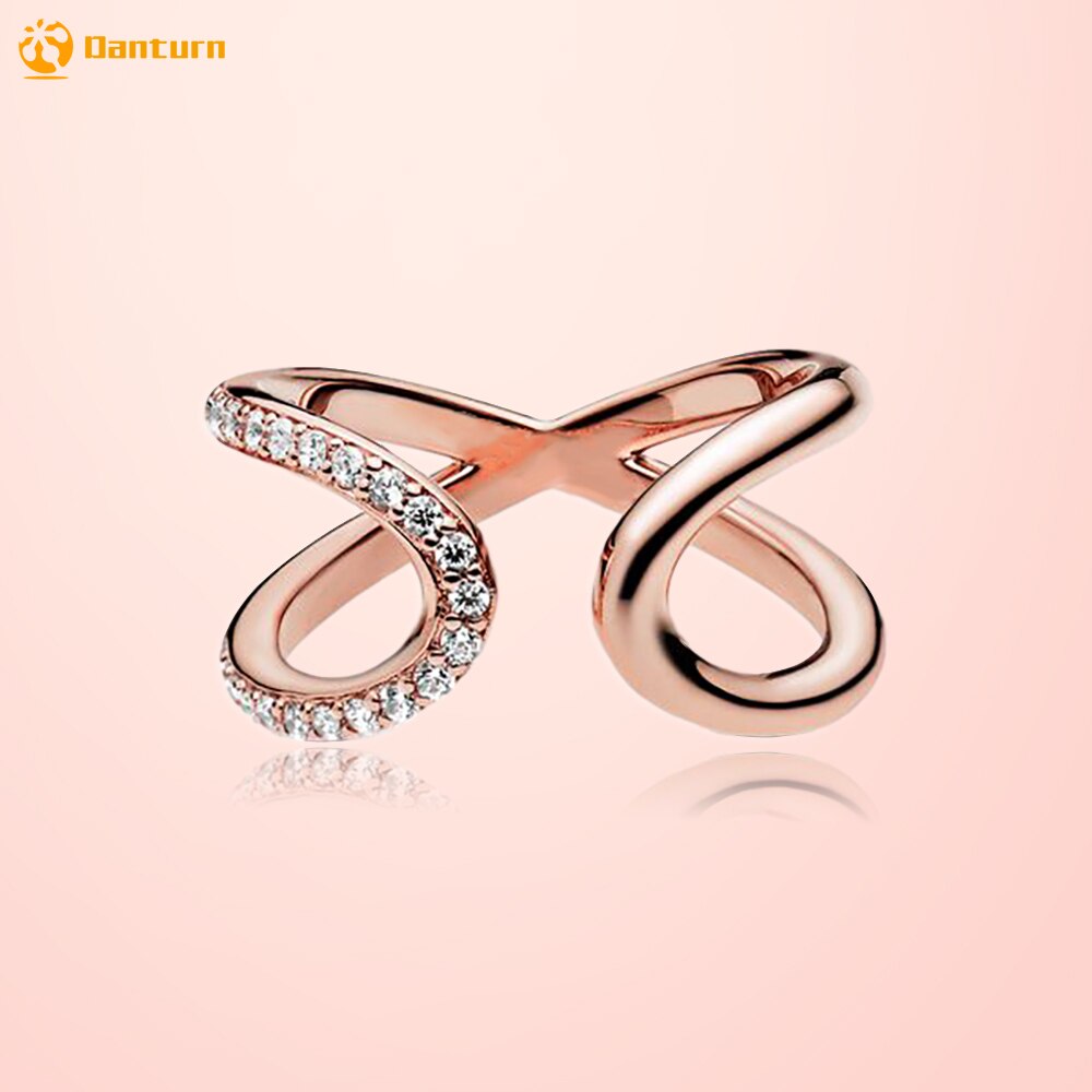 Pink Wrapped Open Infinity Ring