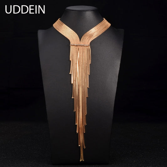 LongTassel Pendant Choker Collar